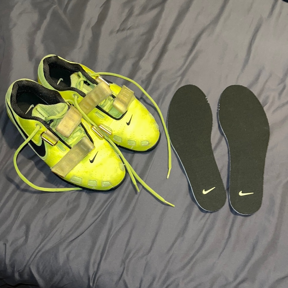 Nike Romaleos 2 Weightlifting Shoes Mens Size 7.5 Mens Volt Green
